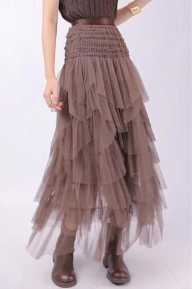 3BAR065266#网纱半身长裙