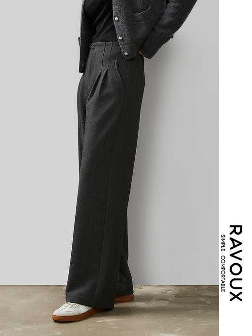 263169916打褶阔腿西裤 商品图1