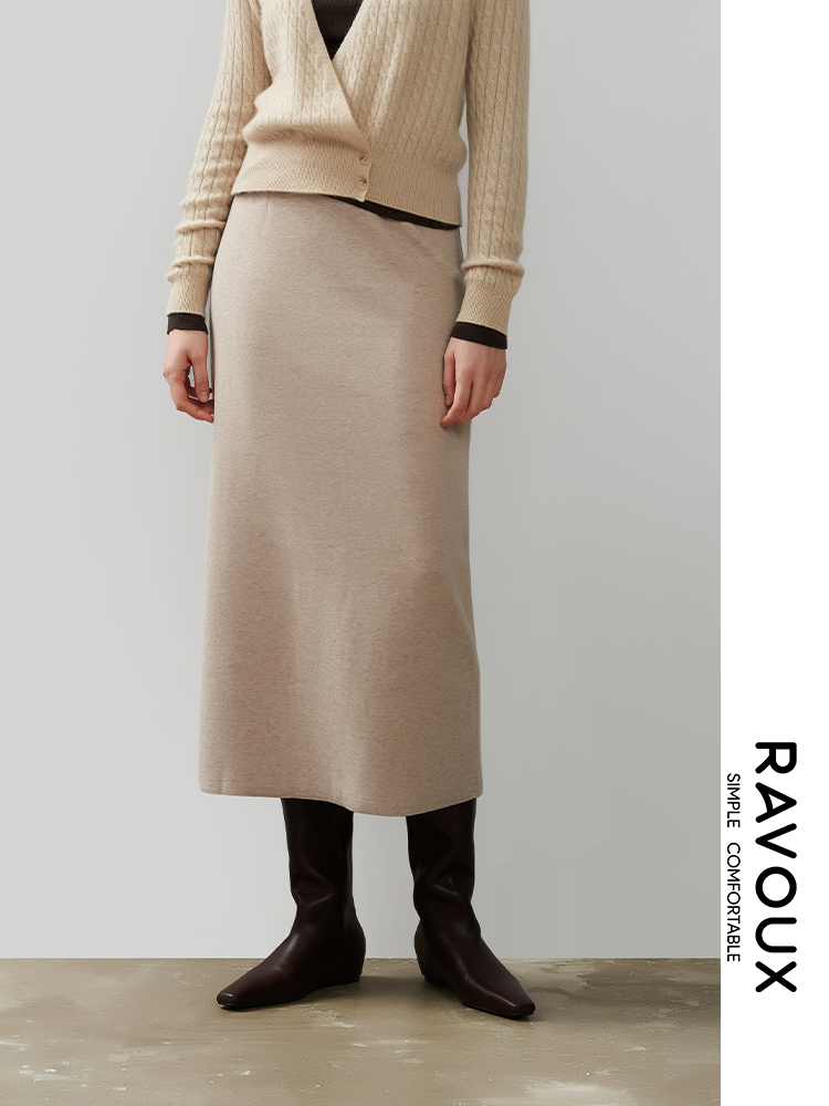 264129902侧开叉弹力直身半裙