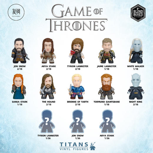 现货Titans Game of Thrones冰与火之歌权力的游戏盲盒 商品图0