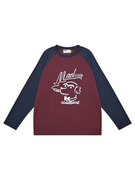 马得工地/MDGDCX243119/涂鸦小狗擦肩长袖T恤 商品图3