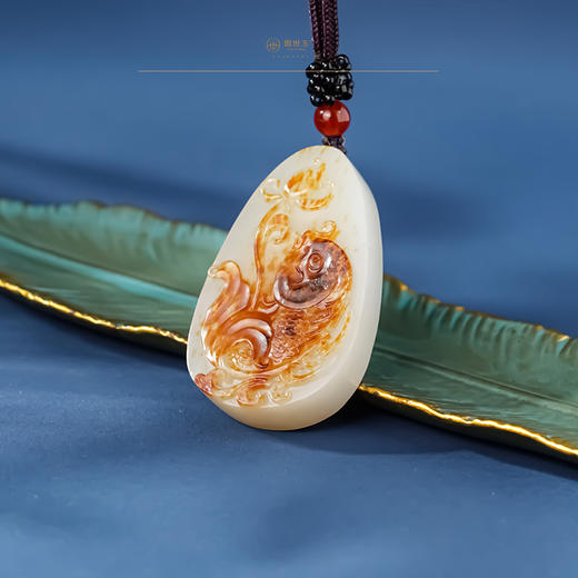 新疆国玉盟世玉和田玉挂件 代胜坤老师作品 跃动 商品图2