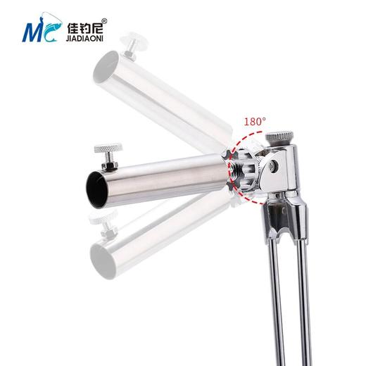 佳钓尼铝合金通用地插座支架钓鱼多功能架杆配件万向多用后尾管 商品图1