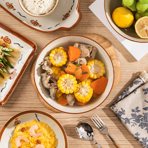 摩登主妇高颜值餐具套装碗盘家用2024新款釉下彩碗碟乔迁新居碗具 商品图2