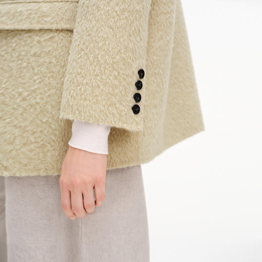 【舒系列】舒库羊驼毛毛呢西装女年秋冬中长款雅丹风气质外套 商品图4