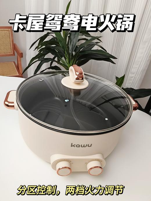 【卡屋6.5L鸳鸯电火锅】新年第一顿鸳鸯锅??周末火锅局??|火锅一开，烦恼拜拜~ 火锅当然是和朋友一起吃才香啊！-KWDQ 商品图1