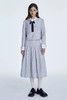 Le Malene 蓝灰色拼接式小香风外套半裙套装 19348 商品缩略图0