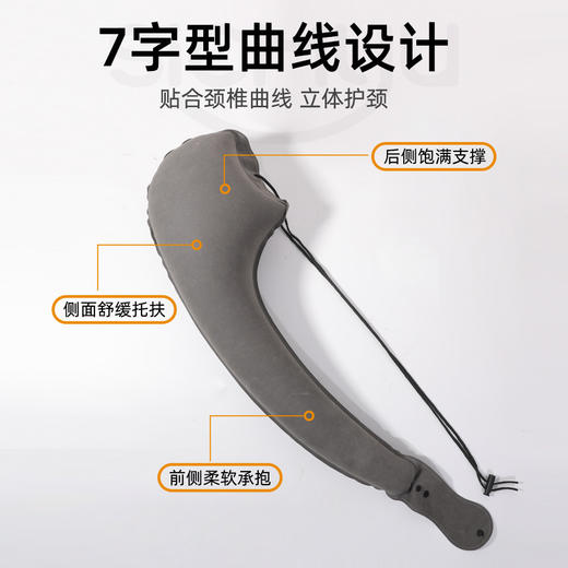 长途旅行枕睡觉神器坐汽车飞机高铁靠侧睡护颈抱枕枕午睡枕充气枕 商品图3