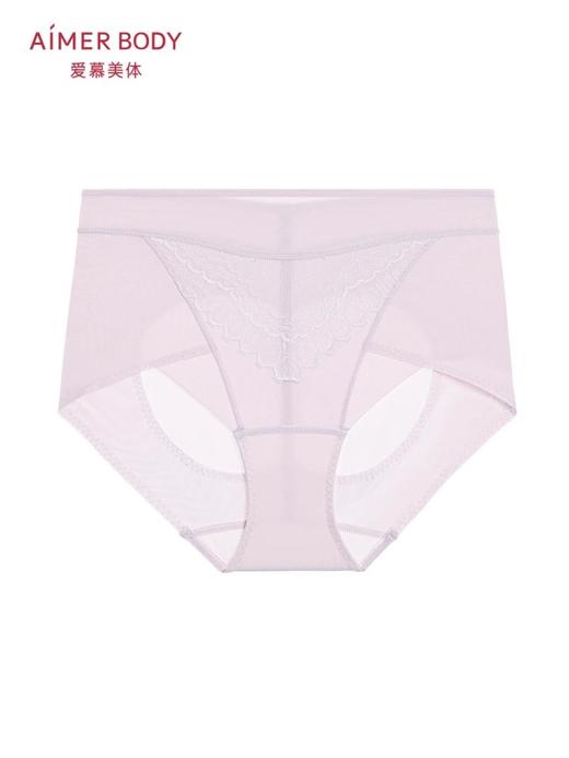 爱慕24AW简塑内裤女棉质底裆性感蕾丝收腹高腰平角塑裤 商品图2