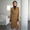 IWY/驼色西服外套英伦风双排扣风衣长袖西装时尚通勤大衣Q1026 商品缩略图1