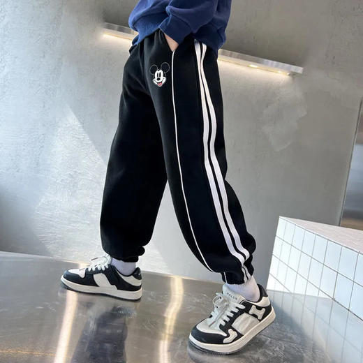 男童加绒运动裤秋冬款儿童棉裤冬季加厚中大童卫裤冬装男孩休闲裤 商品图2