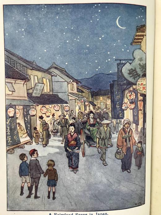 约20世纪早期 宝宝地理志 20幅彩色插图 漆布精装18开 商品图5