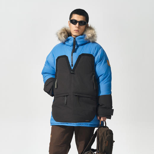 北极狐 白鹅绒大毛领羽绒服加厚800蓬松派克大衣 极地滑雪服80634 商品图1