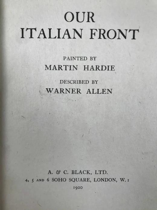 1920年 我们的意大利前线 50幅彩色插图 漆布精装大32开 商品图2