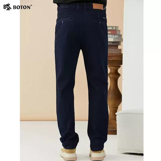波顿男士秋冬高端直筒宽松牛仔裤加绒加厚保暖牛仔裤ME826322 商品图2