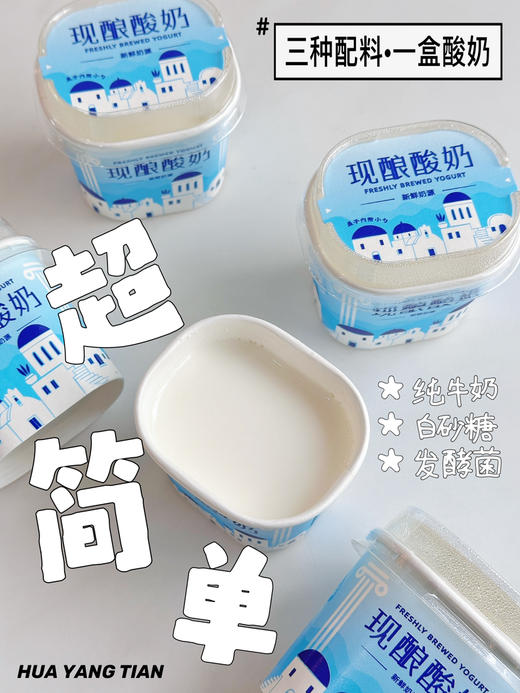 超简单配料🩵原味酸奶  浓郁纯正 商品图0