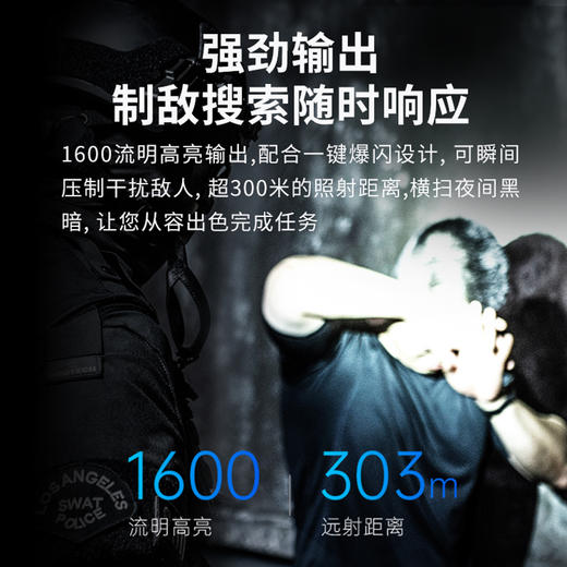 纳丽德TA30C碳绿色战术手电一键变频爆闪 商品图4