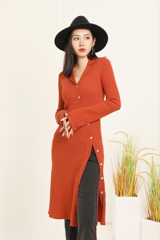 ANSUABEL POLO领开衫式针织连衣裙 14700 商品图0