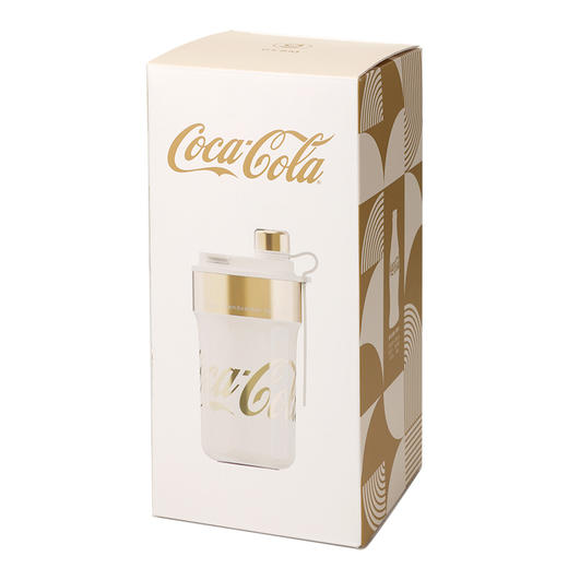 格沵（germ）可口可乐保温咖啡杯女便携吸管直饮随手杯车载水杯650ML浮光金 商品图4