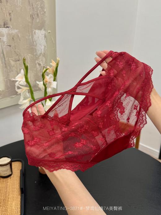 😍【梦鸢仙境7A美臀裤】半透蕾丝提花镂空后臀 轻提塑性感美臀 不夹臀不卡裆 商品图3