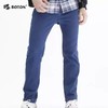 波顿男士秋冬季牛仔裤加厚保暖直筒百搭牛仔长裤ME216519 商品缩略图3