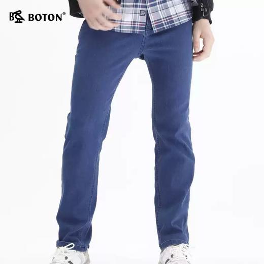 波顿男士秋冬季牛仔裤加厚保暖直筒百搭牛仔长裤ME216519 商品图3