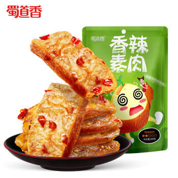 蜀道香 休闲零食香辣味素肉200g辣条素肉豆干特产小吃大辣片办公室零食 商品图2