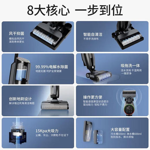 海尔洗地机家用吸拖一体机器人一级能效扫地拖地三合一吸尘电动拖把自动清洗脱以旧换新J7pro 自动清洗脱家用J7pro升级款X700 商品图1