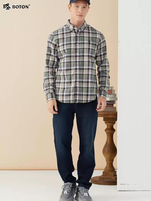 波顿[短绒保暖]男士秋冬季加绒直筒宽松牛仔长裤ME821322 商品图3