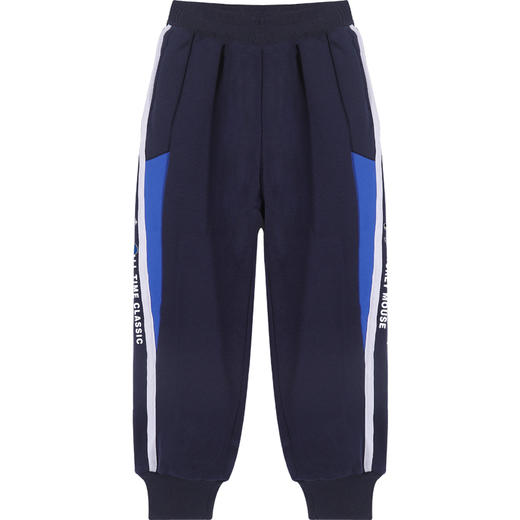 迪士尼童装冬季男童加绒运动裤秋冬款儿童裤子帅气男孩大童保暖裤 商品图4