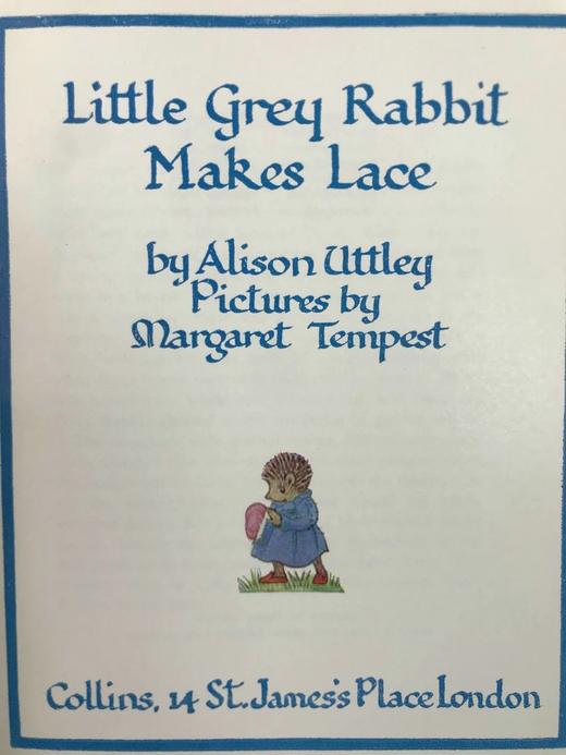 1968年 小灰兔做蕾丝 玛格丽特·坦普斯特多幅彩色插图 精装32开 商品图2