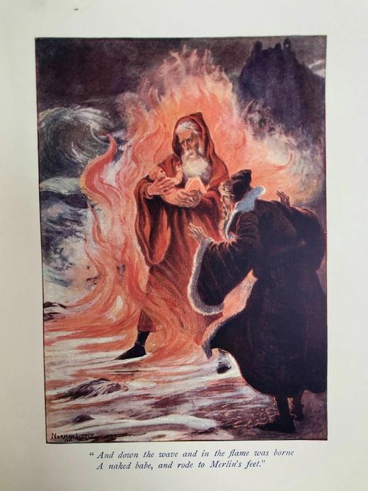 约20世纪早期 安德鲁·朗格夫人《走近丁尼生》 16幅彩色插图 漆布精装18开 商品图7