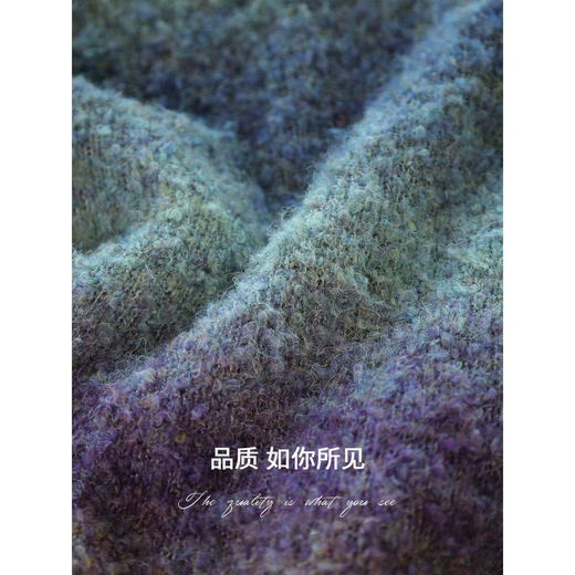 COCOBELLA舒芙蕾轻法风渐变软糯舒适毛衣裙气质连衣裙MZ7076 商品图4