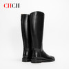 CHCH平衡鞋长靴2024秋冬新品牛皮拉链粗跟时尚女靴长筒靴CN2B8041 商品缩略图3