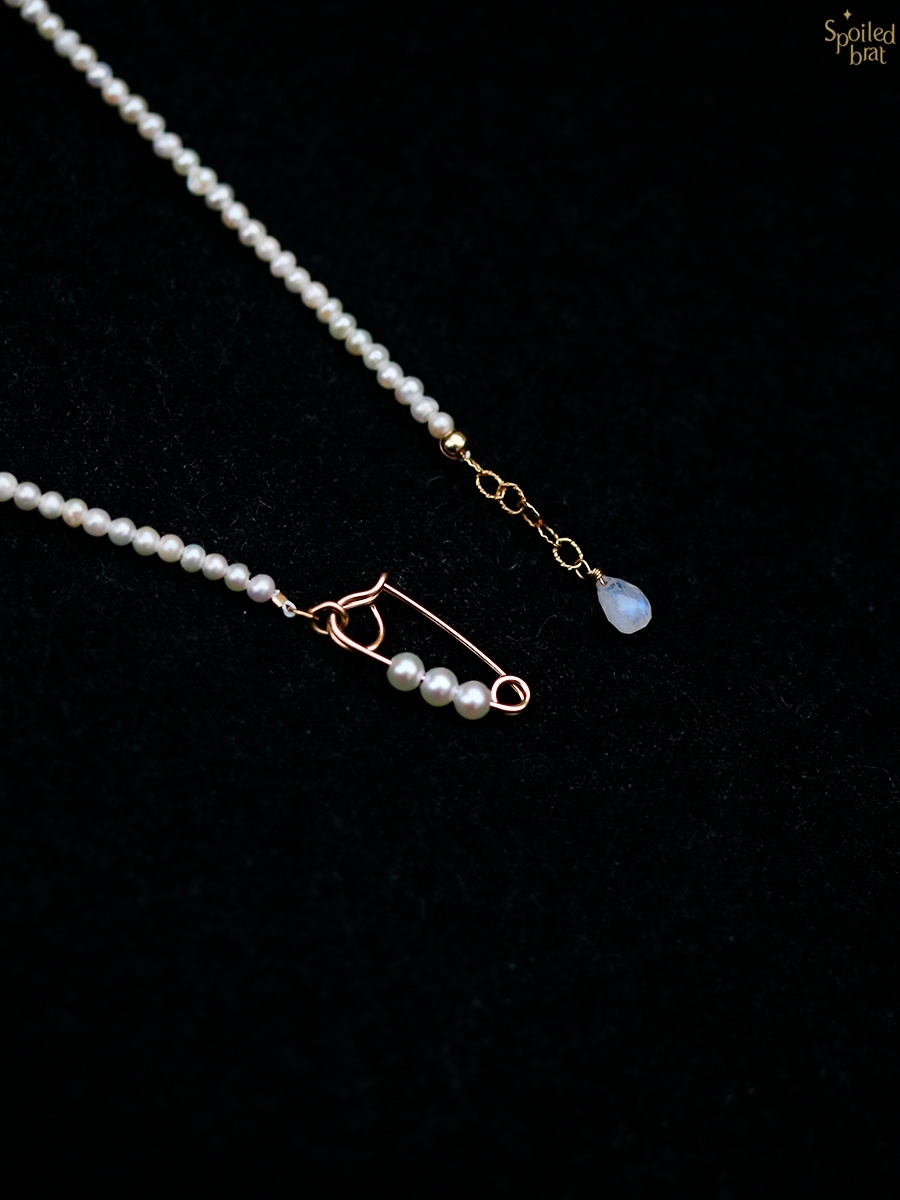 SpoiledBrat Jewelry珍珠别针项链