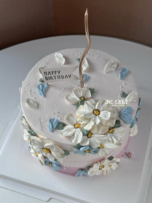 粉紫色ins裱花蛋糕/小碎花裱花蛋糕（蜡烛需要自行选择） 商品图1