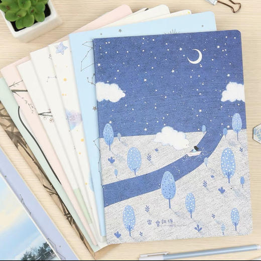 初品/联华/苏铁时光车线本B5多规格（图案随机） 商品图1