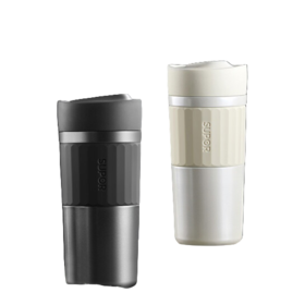 苏泊尔（SUPOR）保温杯智能显温纯钛水杯男女士咖啡杯商务办公室泡茶杯大容量便携带茶滤随身杯子 礼盒装 42HV10珠光白 420ML