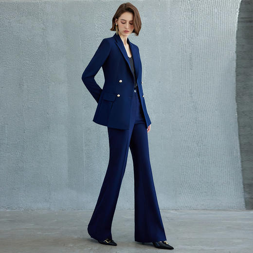 IWY/藏青色西装套装高级感公务员面试正装酒店经理职业装总裁西服CP2085 商品图2