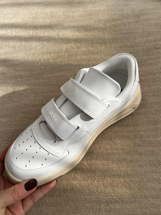 118-15 圆正渠道 AC升级款 后跟金属笑脸 牛皮魔术贴 不怕发黄厚底小白鞋 商品图5