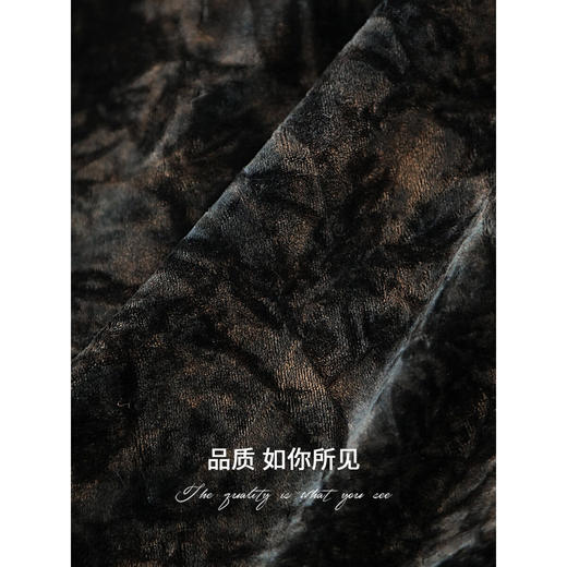 【秒杀】COCOBELLA新中式扎染丝绒衬衫女国风气质立领长袖上衣TS7069 商品图4