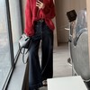 PIANAI冷小姐# 怕冷星人福音~磨毛加厚明线复古牛仔裤 商品缩略图0