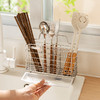 摩登主妇筷子收纳盒壁挂免打孔台上家用通风不锈钢沥水筷子笼 商品缩略图1