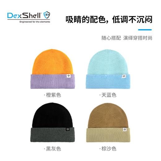 戴适 翻沿撞色 防风防水 帽子 Dexshell DH32511 商品图1