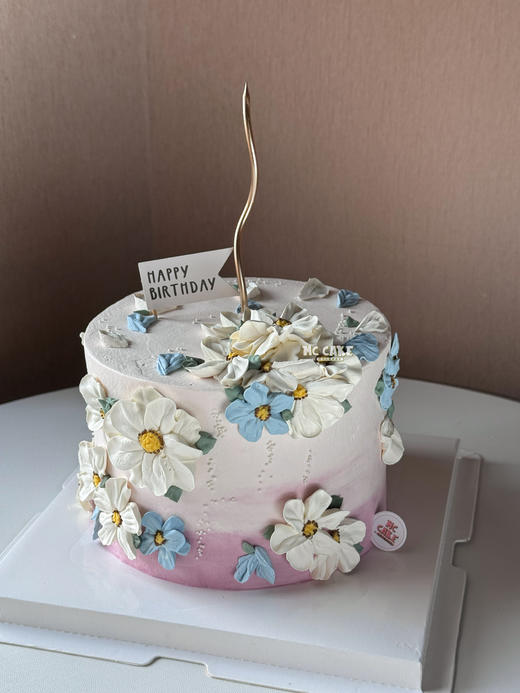 粉紫色ins裱花蛋糕/小碎花裱花蛋糕（蜡烛需要自行选择） 商品图0