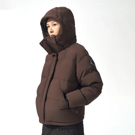 北极狐 女士白鹅绒羽绒服 2024冬季加厚蓬松连帽羽绒服09242204 商品图1