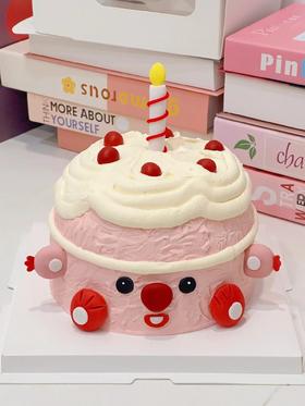【小蜡烛】-翻糖造型-新鲜水果蛋糕