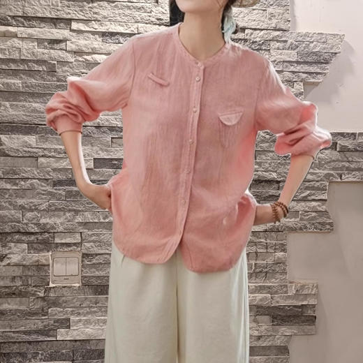 裁缝学苑AQ384长袖亚麻衬衫纸样女装春季新款衬衣上衣服装样板 商品图4