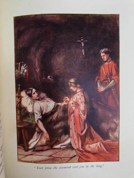 约20世纪早期 安德鲁·朗格夫人《走近丁尼生》 16幅彩色插图 漆布精装18开 商品图12