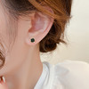 Winy925纯银几何熔岩耳钉轻奢小众金色玛瑙耳饰送女友生日礼物 商品缩略图5